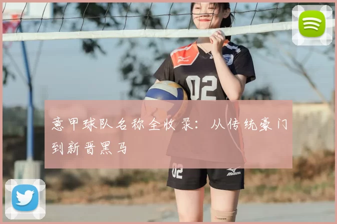 意甲球队名称全收录：从传统豪门到新晋黑马