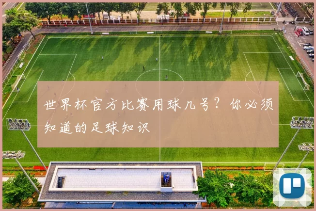 世界杯官方比赛用球几号？你必须知道的足球知识
